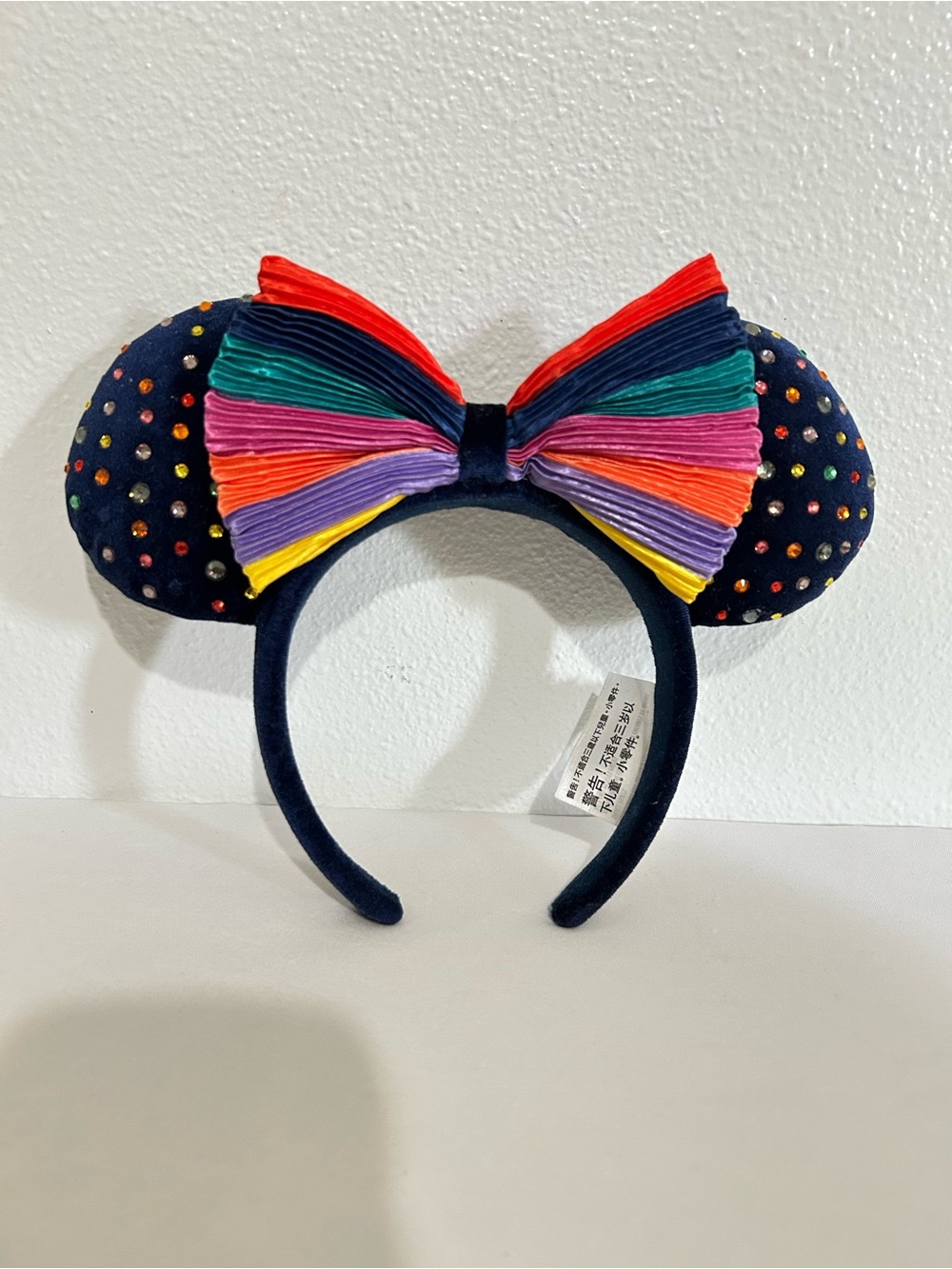 Disney Minnie Ears Colorful Bow with Multicolored Jewels